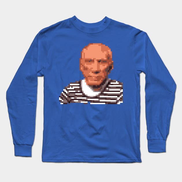 Pablo Picasso 8bit Tribute Design Long Sleeve T-Shirt by DankFutura